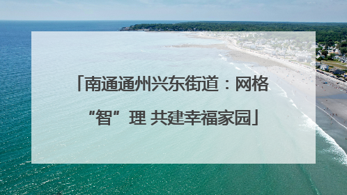 南通通州兴东街道：网格“智”理 共建幸福家园