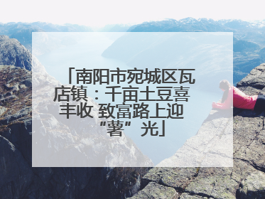 南阳市宛城区瓦店镇：千亩土豆喜丰收 致富路上迎“薯”光