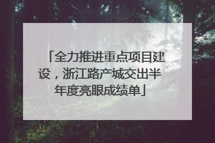 全力推进重点项目建设，浙江路产城交出半年度亮眼成绩单