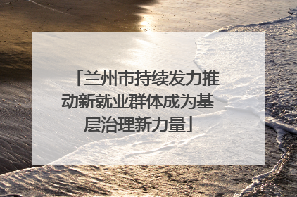 兰州市持续发力推动新就业群体成为基层治理新力量