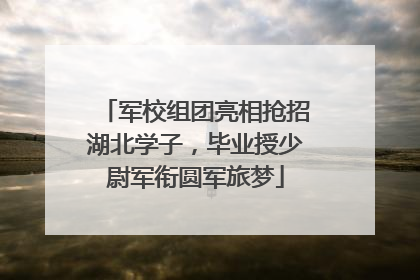 军校组团亮相抢招湖北学子，毕业授少尉军衔圆军旅梦