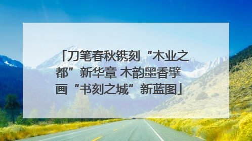 刀笔春秋镌刻“木业之都”新华章 木韵墨香擘画“书刻之城”新蓝图