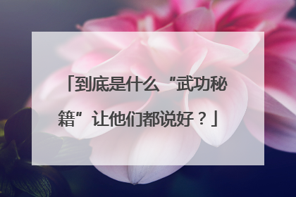 到底是什么“武功秘籍”让他们都说好？