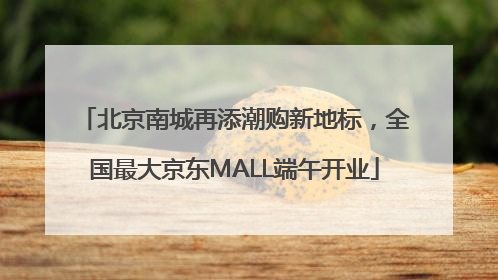 北京南城再添潮购新地标，全国最大京东MALL端午开业