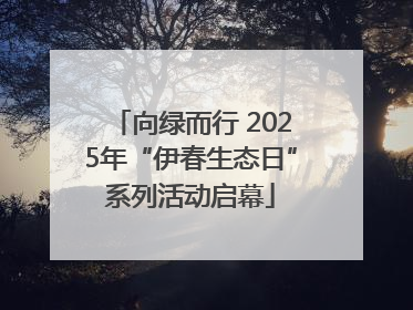 向绿而行 2025年“伊春生态日”系列活动启幕