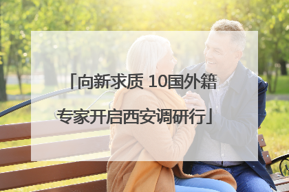 向新求质 10国外籍专家开启西安调研行