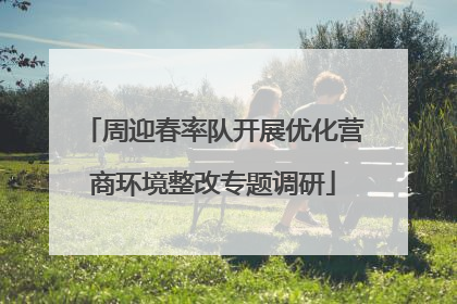 周迎春率队开展优化营商环境整改专题调研