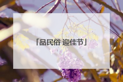 品民俗 迎佳节