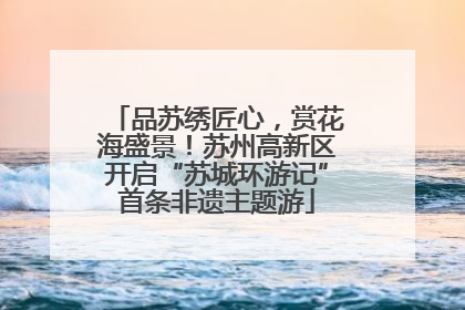 品苏绣匠心，赏花海盛景！苏州高新区开启“苏城环游记”首条非遗主题游