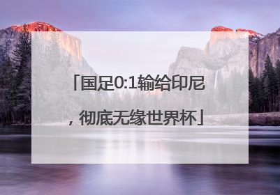 国足0:1输给印尼，彻底无缘世界杯
