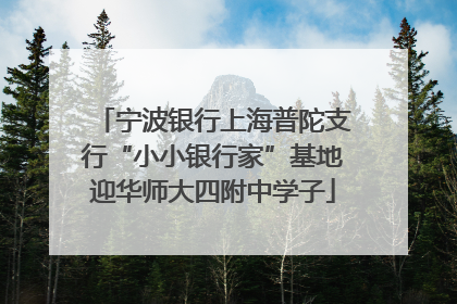 宁波银行上海普陀支行“小小银行家”基地迎华师大四附中学子