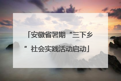 安徽省暑期“三下乡”社会实践活动启动