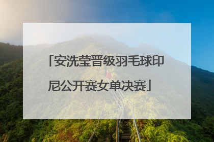 安洗莹晋级羽毛球印尼公开赛女单决赛