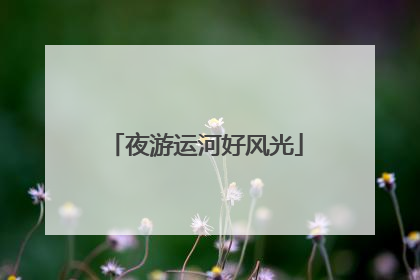 夜游运河好风光