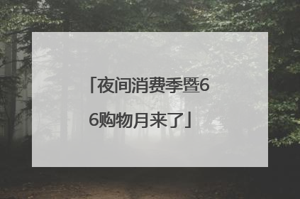 夜间消费季暨66购物月来了