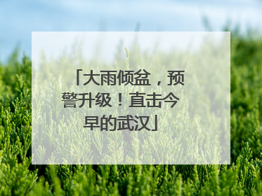 大雨倾盆，预警升级！直击今早的武汉