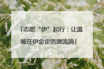 志愿“伊”起行：让温暖在伊金霍洛旗流淌