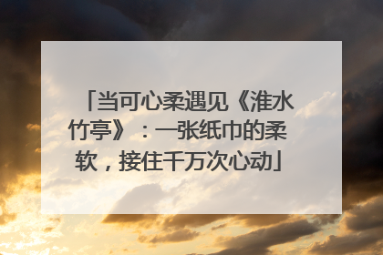 当可心柔遇见《淮水竹亭》：一张纸巾的柔软，接住千万次心动