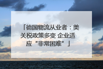 德国物流从业者：美关税政策多变 企业适应“非常困难”
