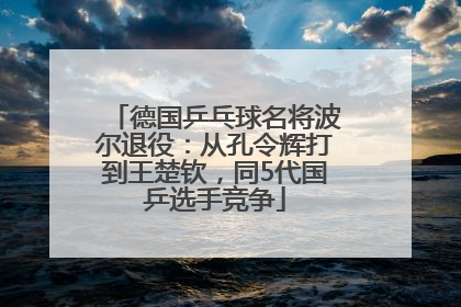 德国乒乓球名将波尔退役：从孔令辉打到王楚钦，同5代国乒选手竞争