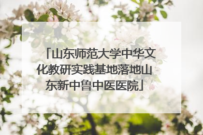 山东师范大学中华文化教研实践基地落地山东新中鲁中医医院