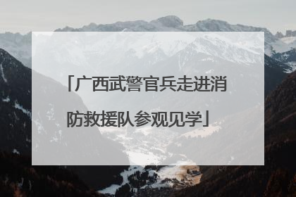 广西武警官兵走进消防救援队参观见学