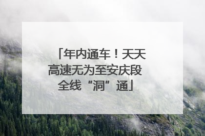 年内通车！天天高速无为至安庆段全线“洞”通