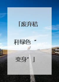 废弃秸秆绿色“变身”