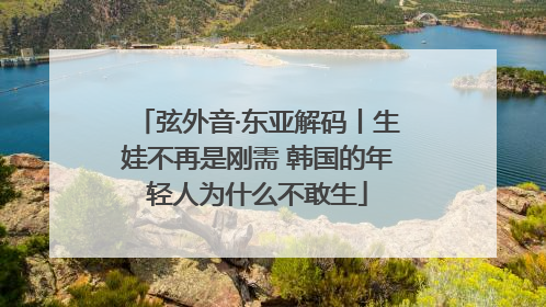 弦外音·东亚解码丨生娃不再是刚需 韩国的年轻人为什么不敢生