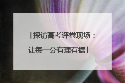 探访高考评卷现场：让每一分有理有据