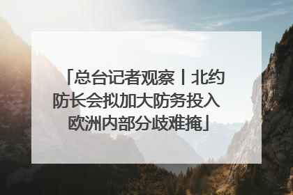 总台记者观察丨北约防长会拟加大防务投入 欧洲内部分歧难掩