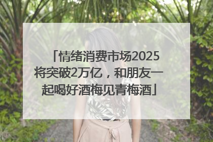 情绪消费市场2025将突破2万亿，和朋友一起喝好酒梅见青梅酒