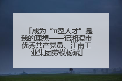 成为“π型人才”是我的理想——记湘潭市优秀共产党员、江南工业集团劳模杨斌