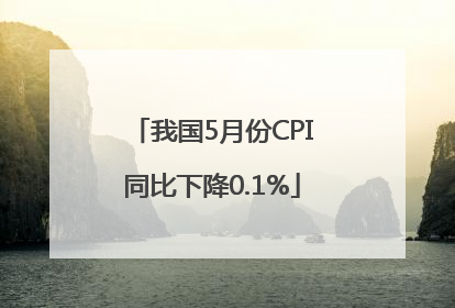 我国5月份CPI同比下降0.1%