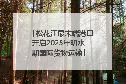 松花江最末端港口开启2025年明水期国际货物运输