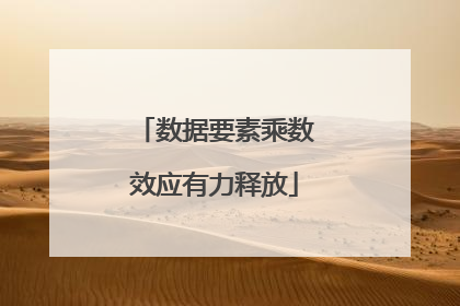 数据要素乘数效应有力释放
