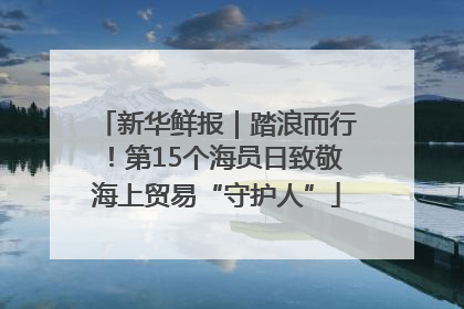 新华鲜报｜踏浪而行！第15个海员日致敬海上贸易“守护人”