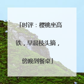 时评：樱桃坐高铁，早晨枝头摘，傍晚到餐桌