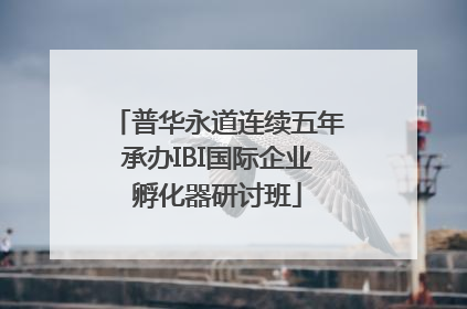 普华永道连续五年承办IBI国际企业孵化器研讨班