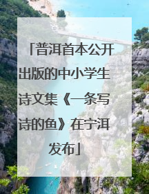 普洱首本公开出版的中小学生诗文集《一条写诗的鱼》在宁洱发布