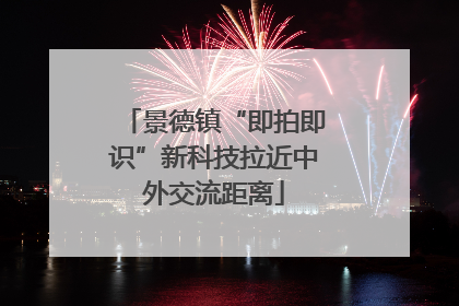 景德镇“即拍即识”新科技拉近中外交流距离