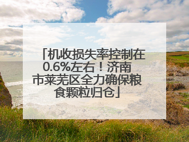 机收损失率控制在0.6%左右！济南市莱芜区全力确保粮食颗粒归仓