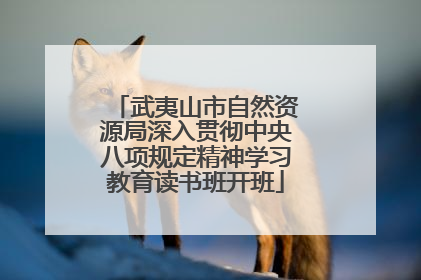 武夷山市自然资源局深入贯彻中央八项规定精神学习教育读书班开班