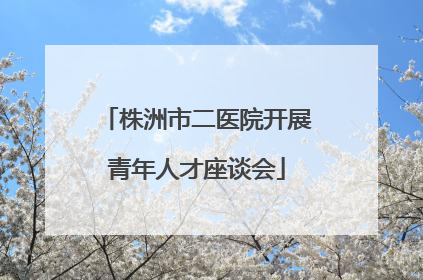株洲市二医院开展青年人才座谈会