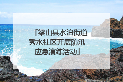 梁山县水泊街道秀水社区开展防汛应急演练活动