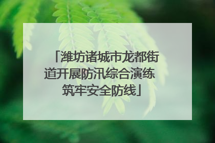 潍坊诸城市龙都街道开展防汛综合演练 筑牢安全防线