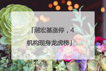 潮宏基涨停，4机构现身龙虎榜