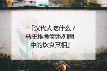 汉代人吃什么？马王堆食物系列图中的饮食真相
