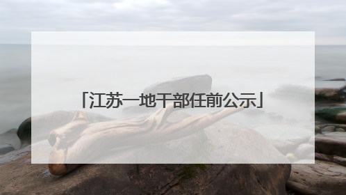 江苏一地干部任前公示