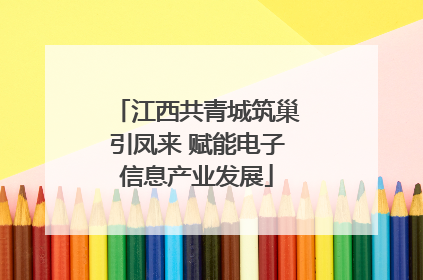 江西共青城筑巢引凤来 赋能电子信息产业发展